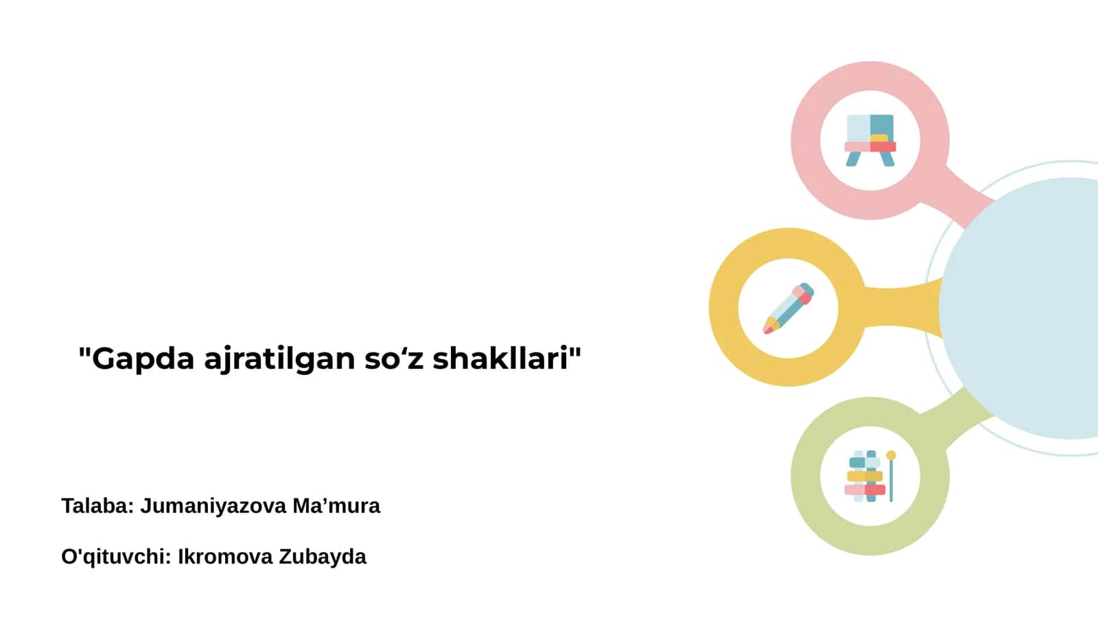 Gapda ajratilgan soʻz shakllari