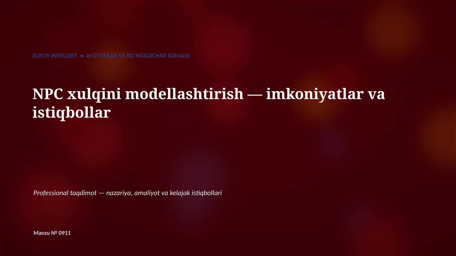 SUN'IY INTELLEKT