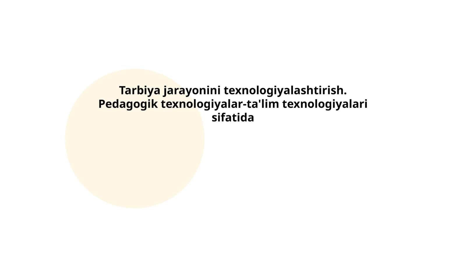 Ta'limda didaktik texnologiyalar