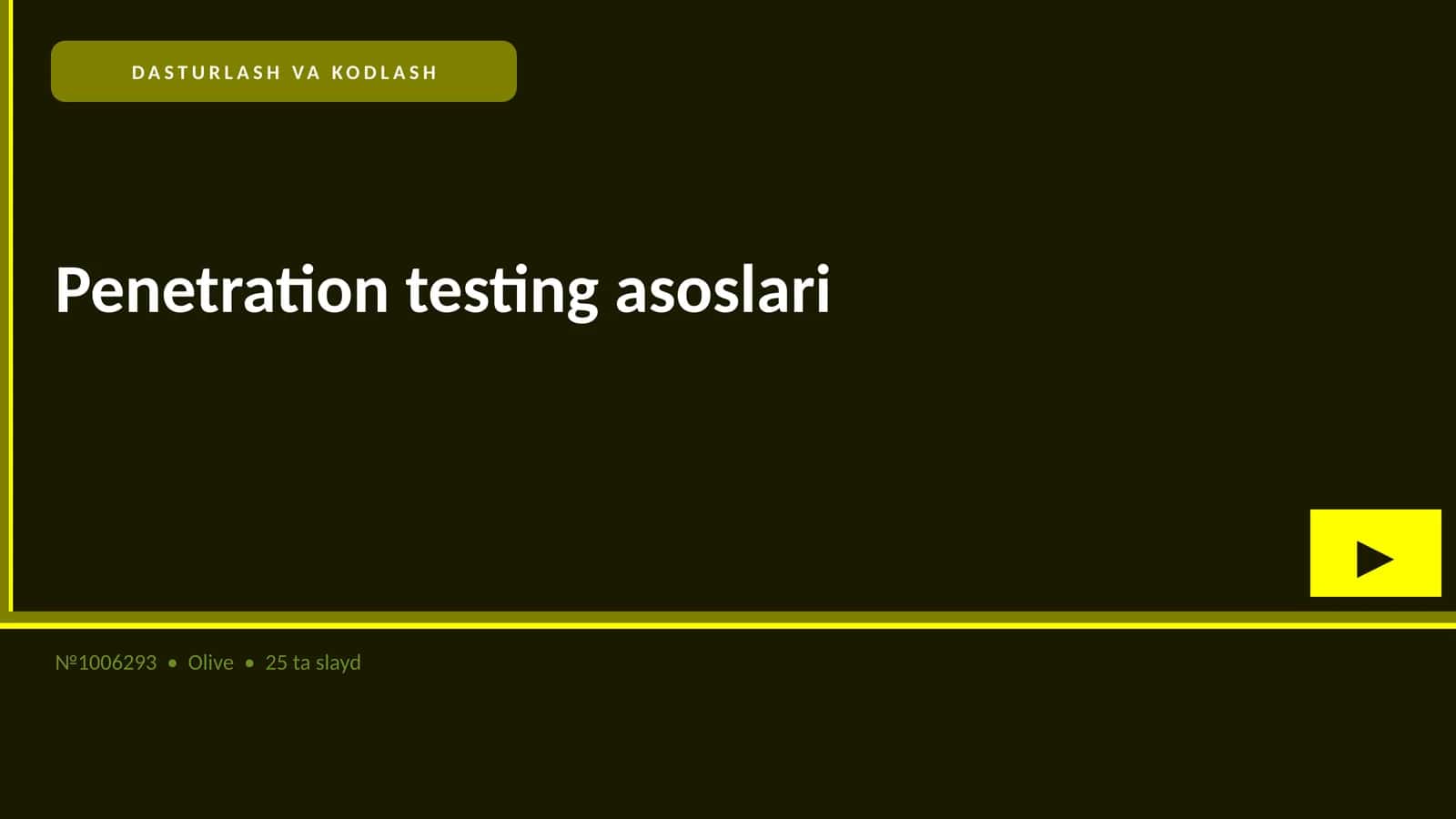 Penetration testing asoslari