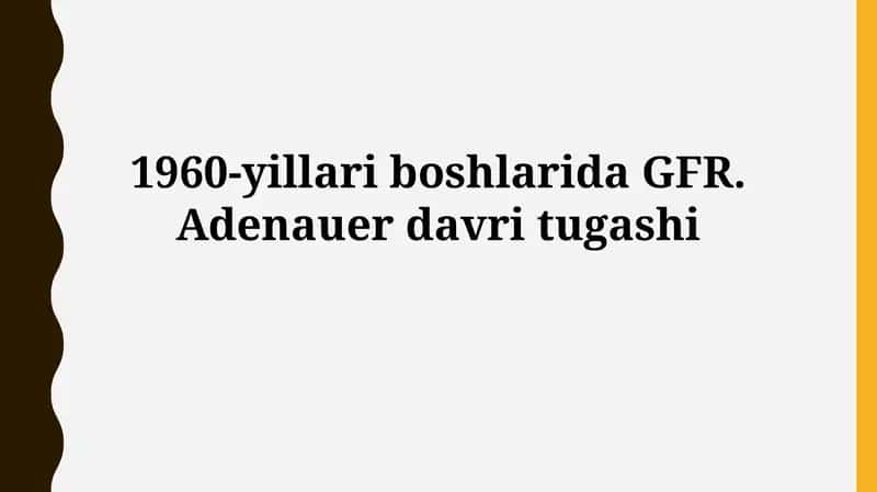 Adenauer Davri Oxiri