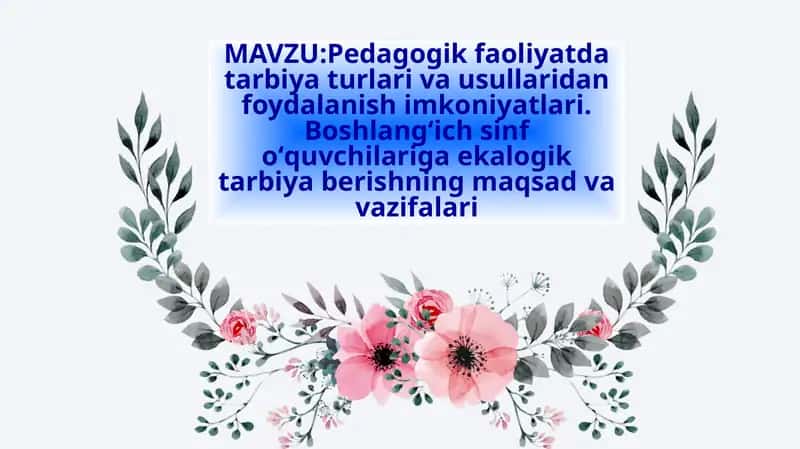Ekologik ta'lim-tarbiya