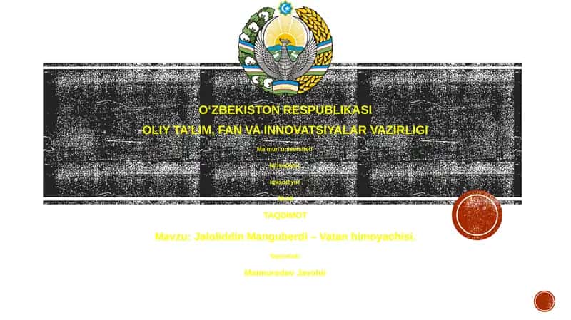 Jaloliddin Manguberdi – Vatan himoyachisi