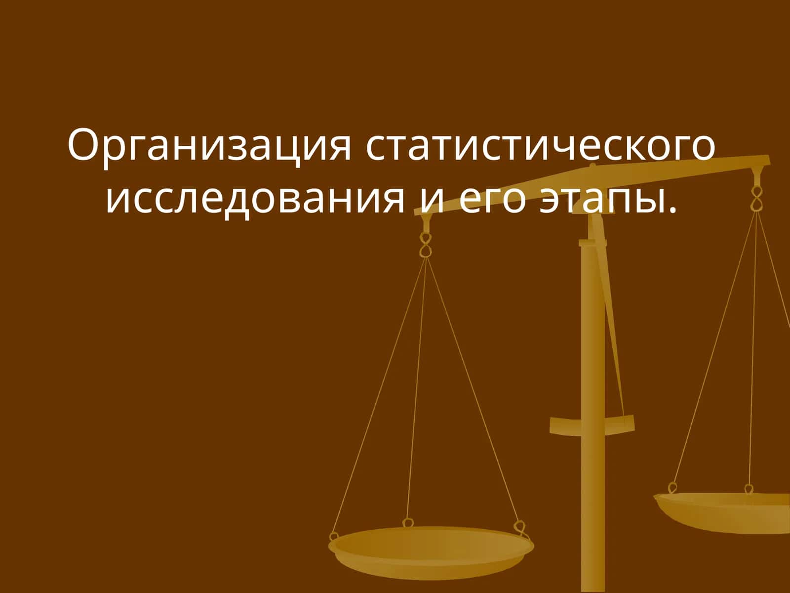 Организация статистического исследования