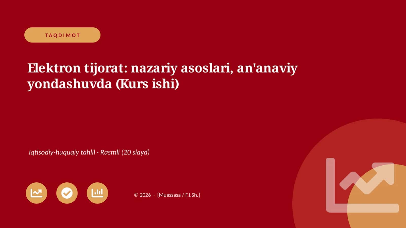 Elektron tijorat: nazariy asoslari, an'anaviy yondashuvda (Kurs ishi)