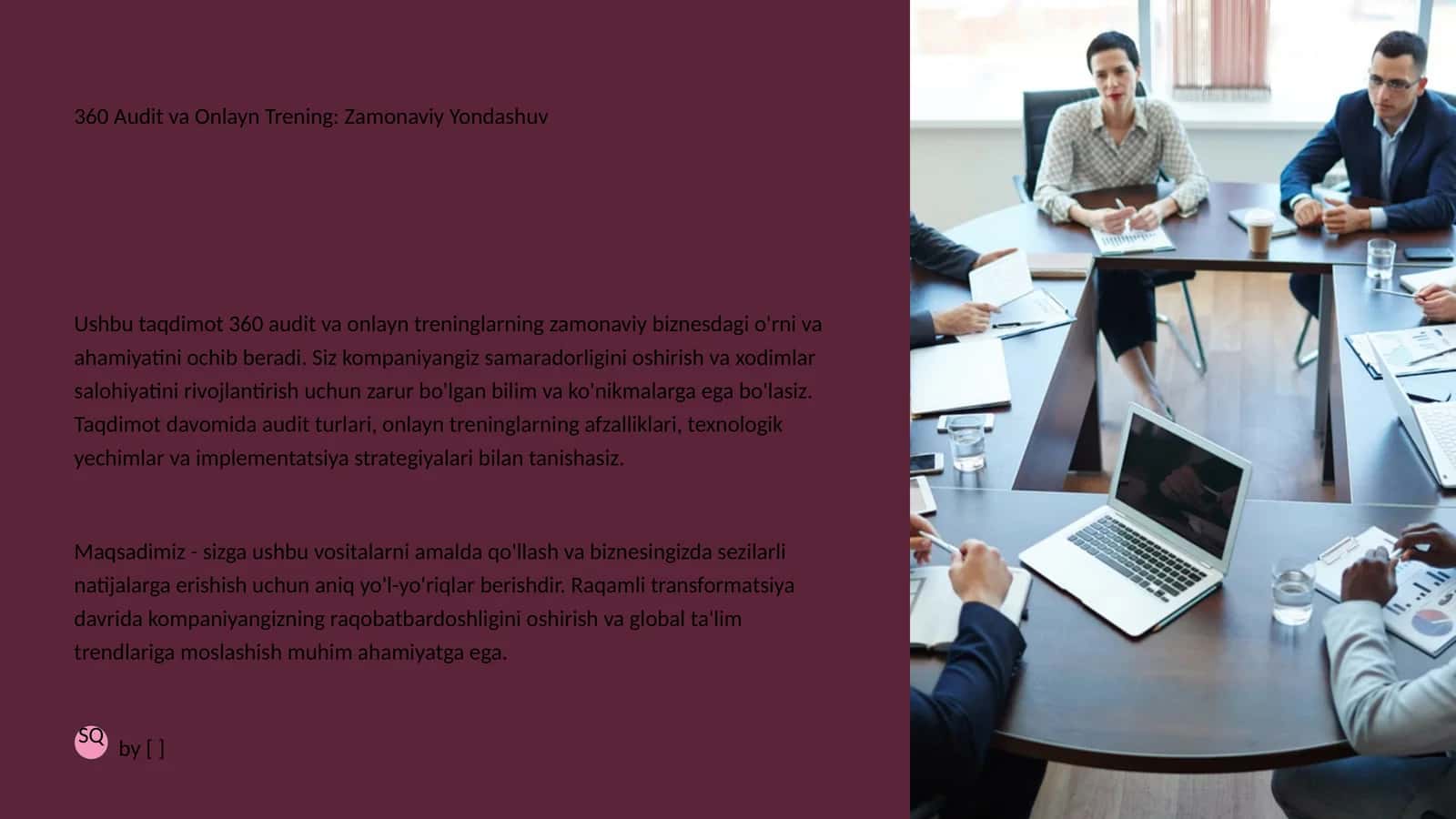 360 Audit va Onlayn Trening: Zamonaviy Yondashuv