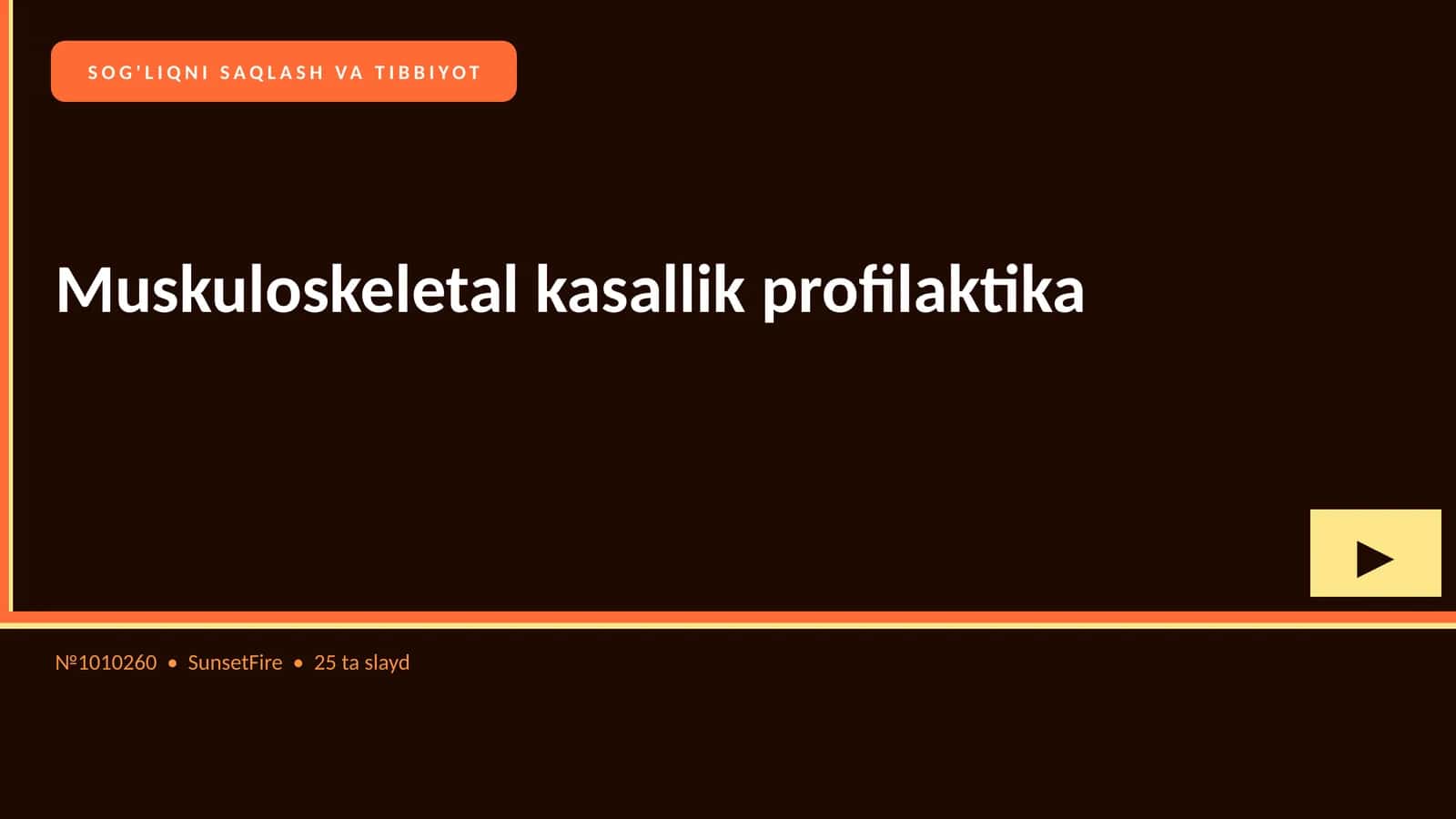 Muskuloskeletal kasallik profilaktika