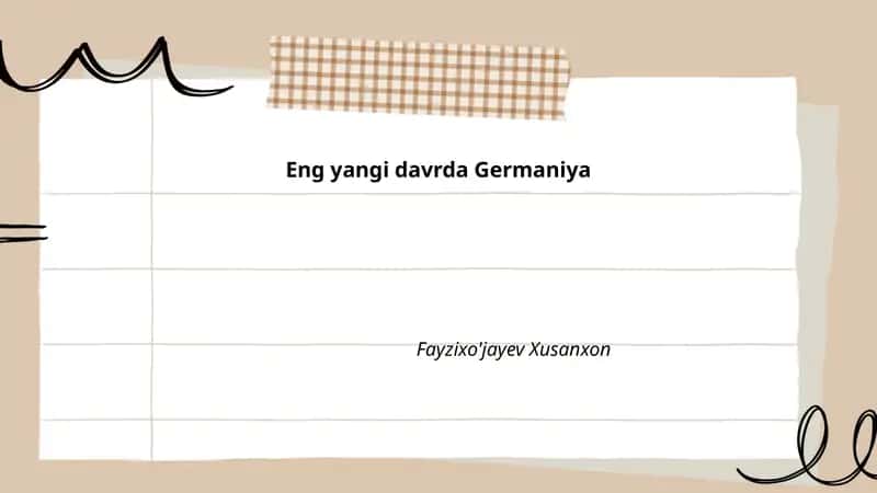 Eng yangi davrda Germaniya
