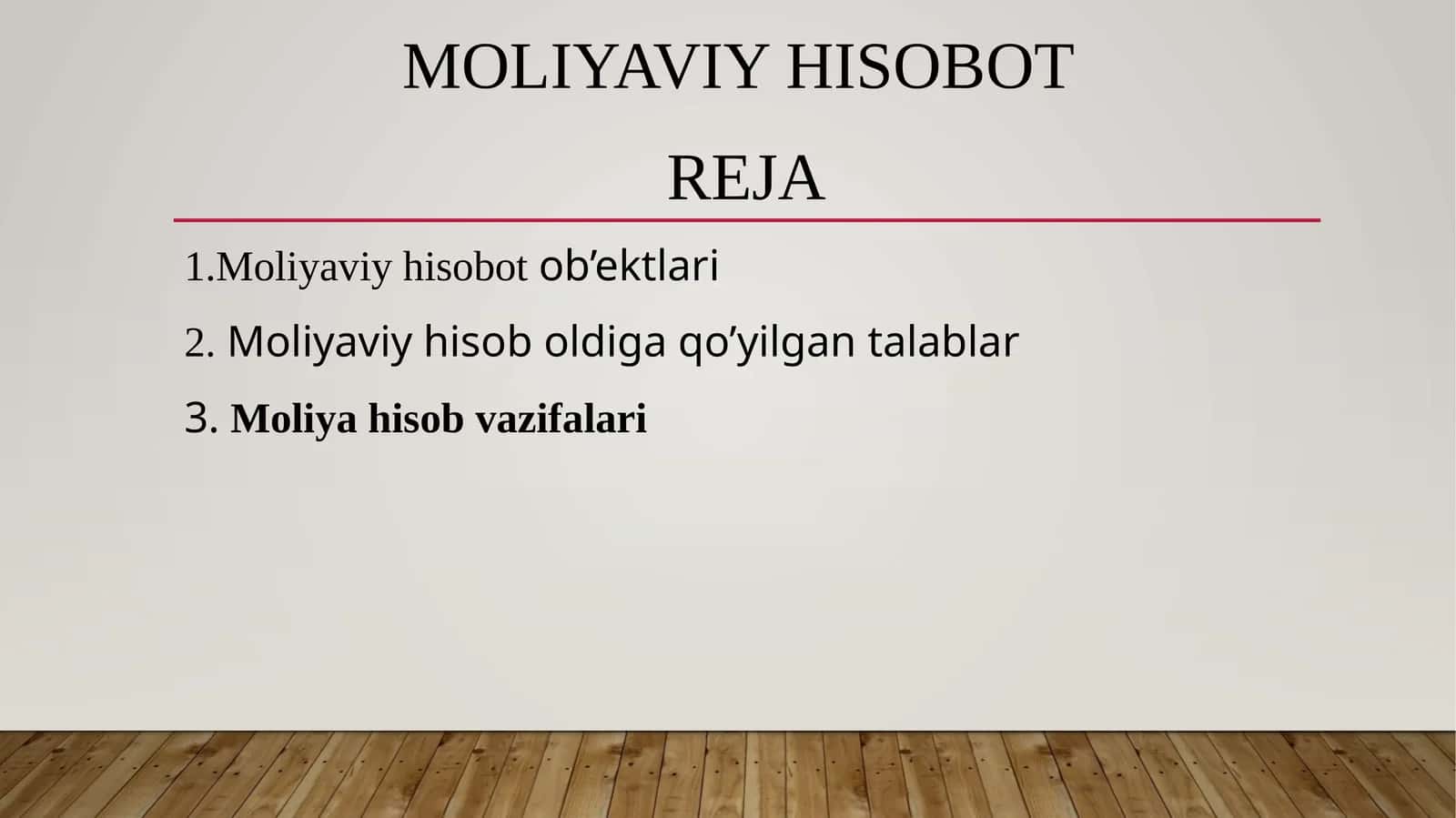 Moliyaviy Hisobot