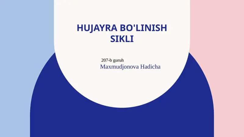 Hujayrabo'linishsikli