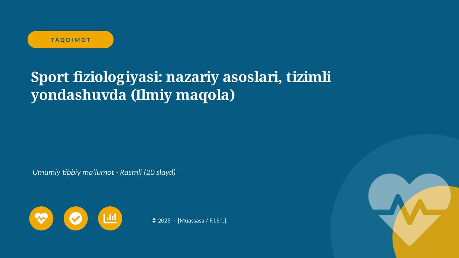 Sport fiziologiyasi: nazariy asoslari, tizimli yondashuvda (Ilmiy maqola)