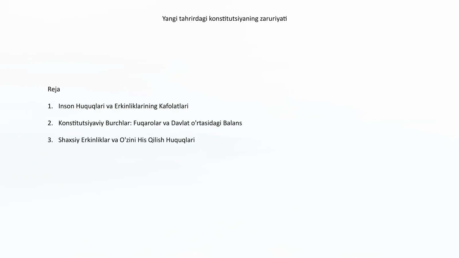O'zbekiston Respublikasi Konstitutsiyasi