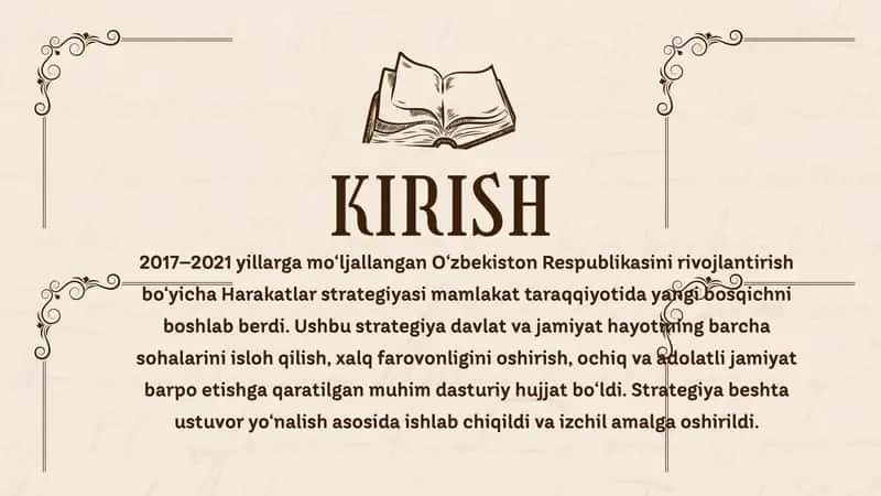 Davlat va jamiyat qurilishini takomillashtirish