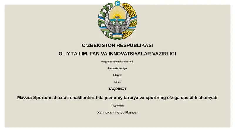 Jismoniy tarbiya