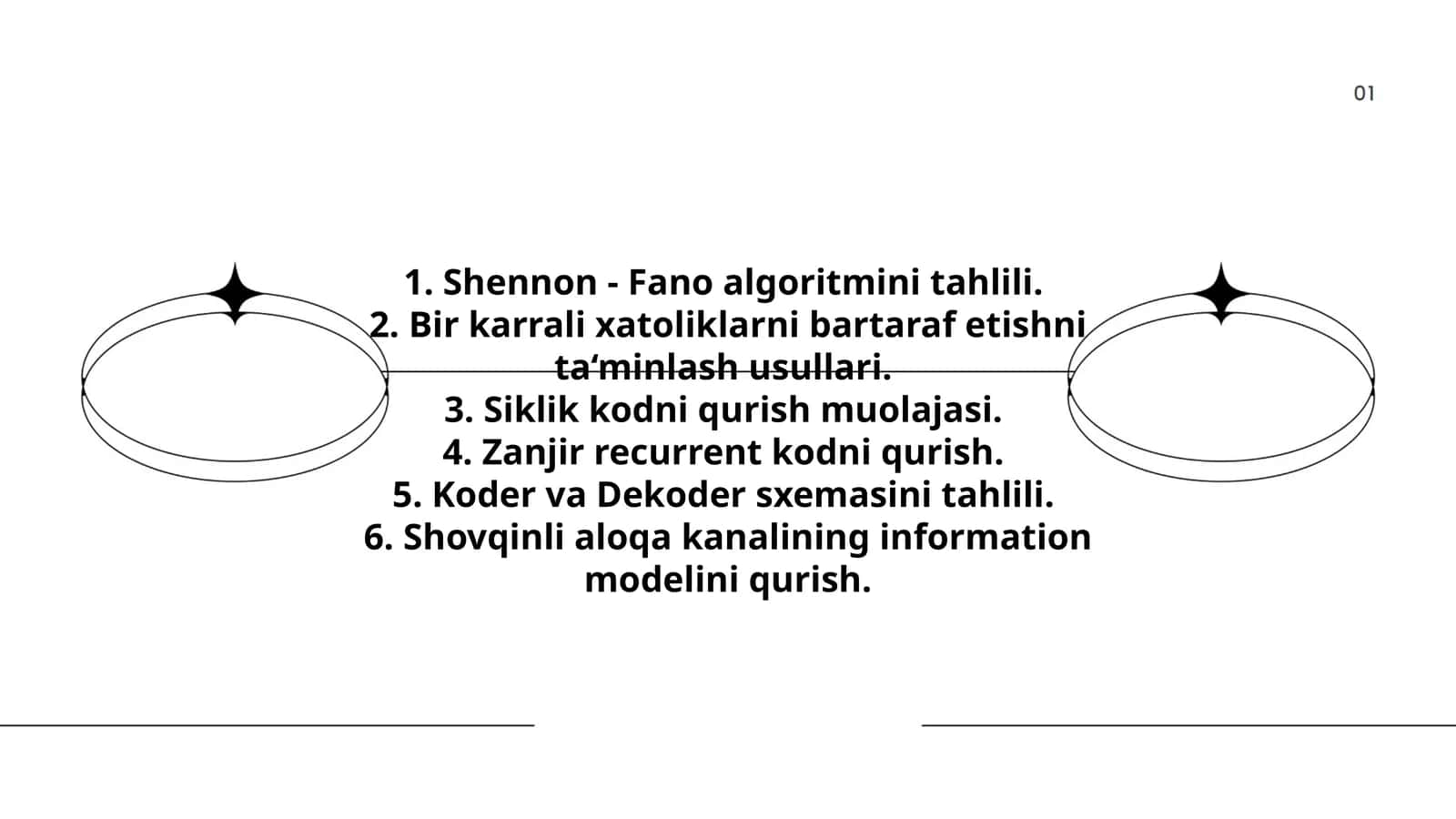 Shovqinli aloqa kanalining information modelini qurish