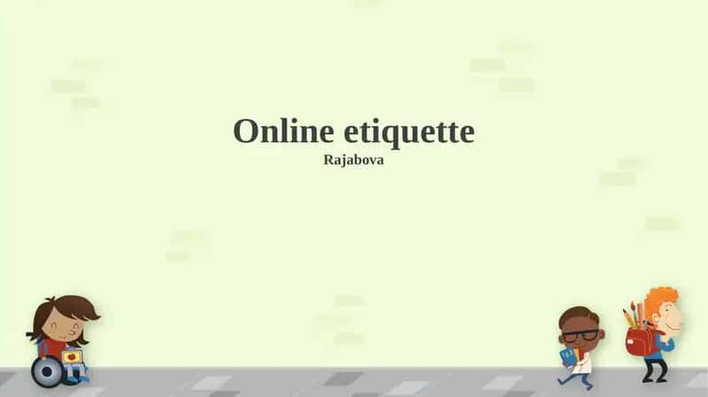 Online etiquette