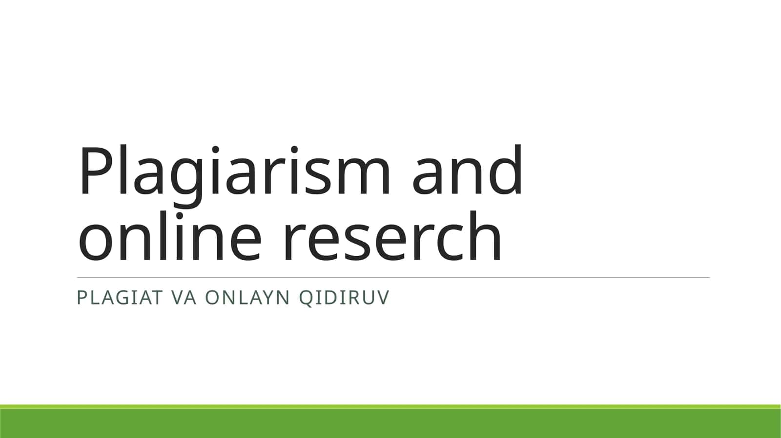 Plagiat va onlayn qidiruv