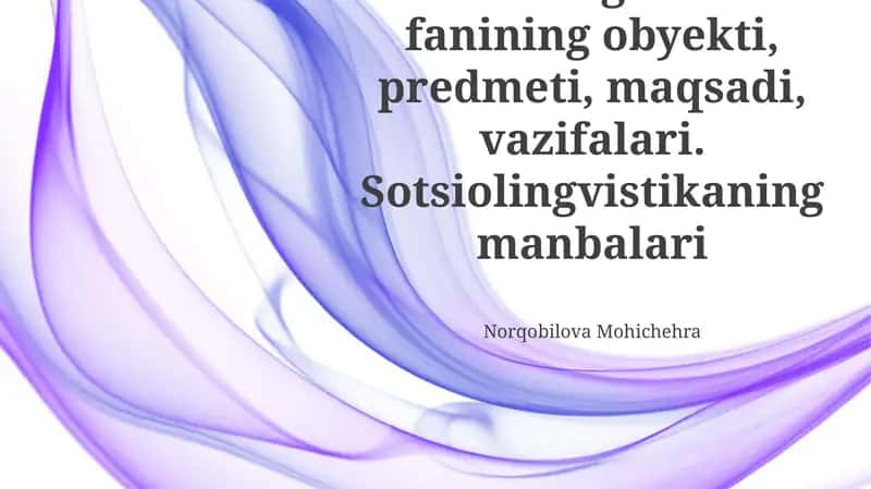Sosiolingvistik Tadqiqot Uslublari