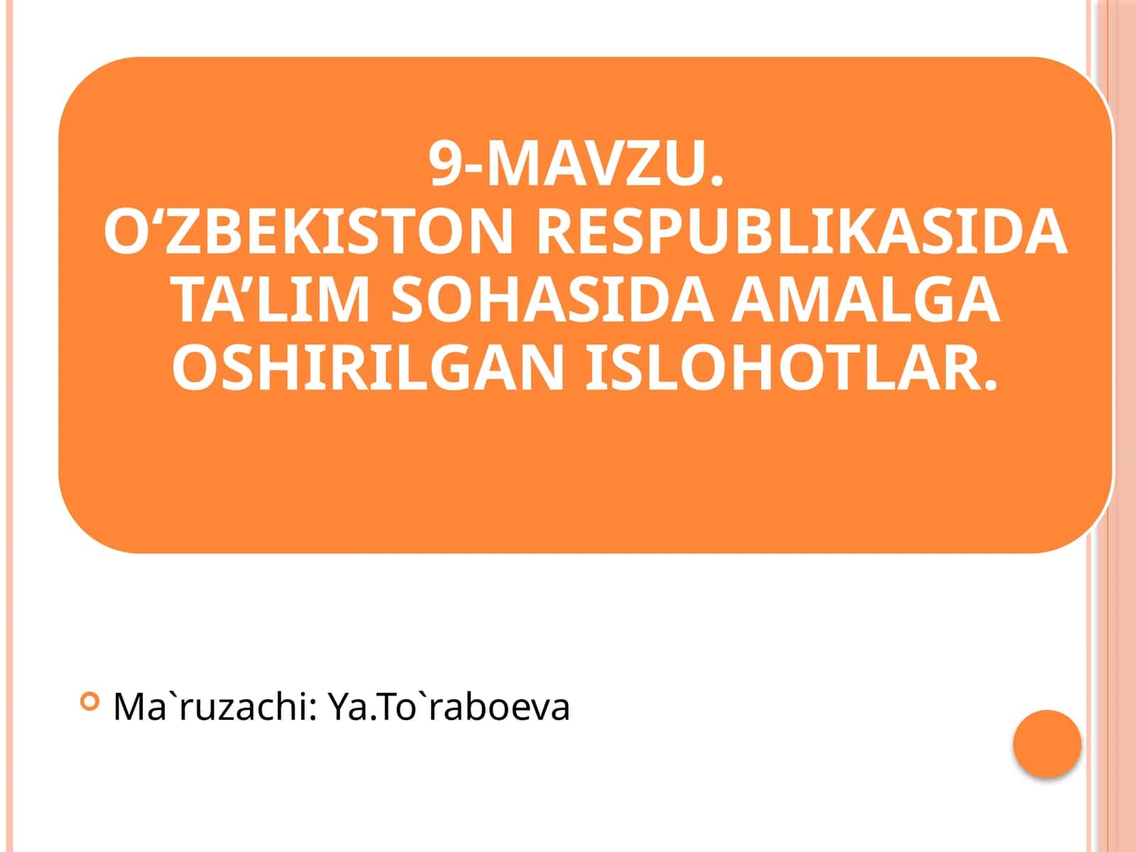 Ta'lim to'g'risida