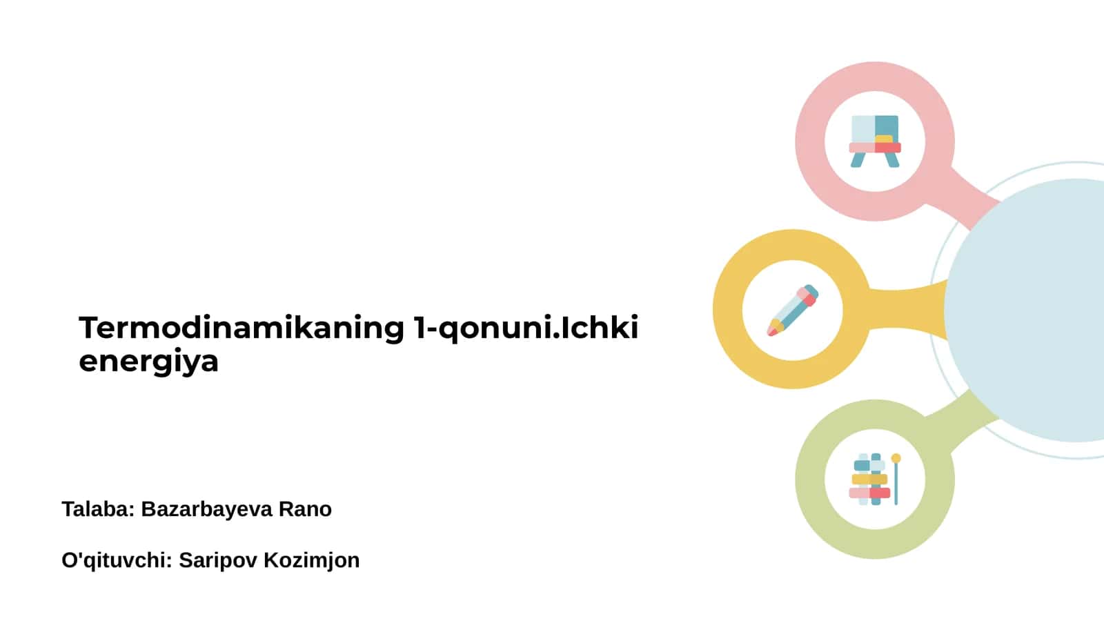 Termodinamikaning 1-qonuni