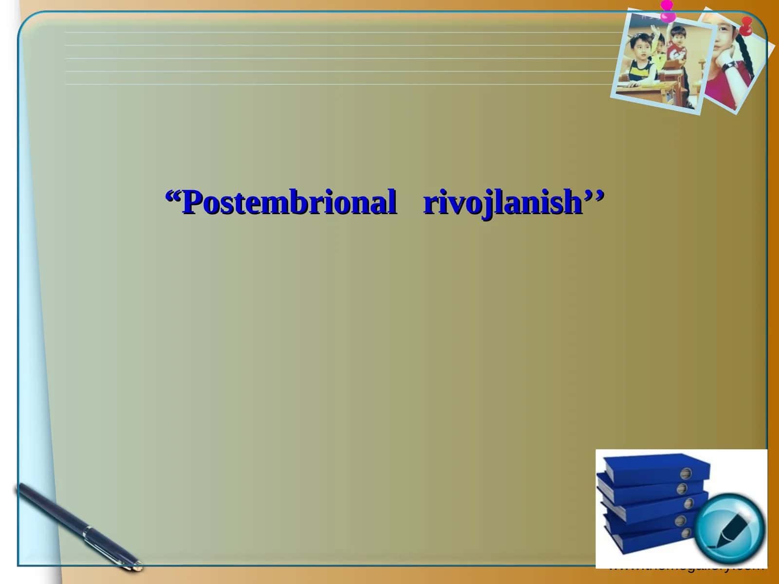 Postembrional rivojlanish