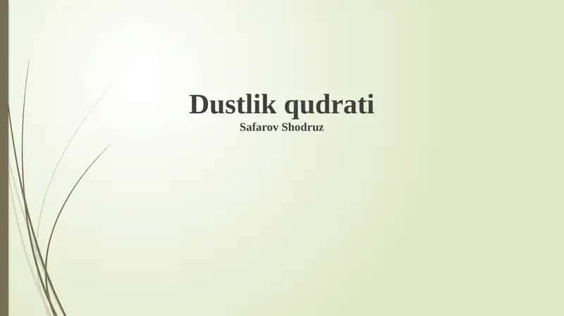 Do'stlik qudrati