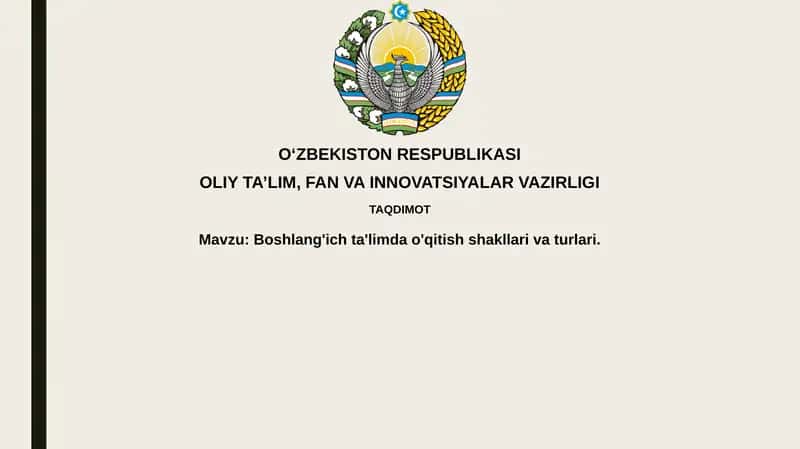 Boshlang'ichta'limdao'qitishshakllarivaturlari