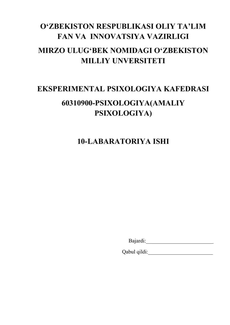 TANQIDIY TAFAKKUR TESTLARI