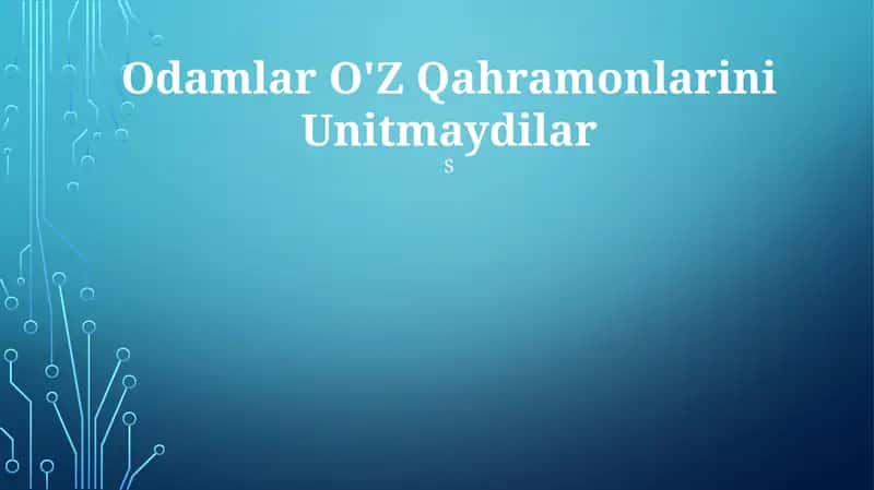 Qahramonlikning ahamiyati va merosiyati