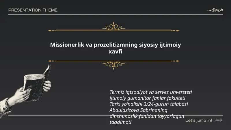 Missionerlik va prozelitizmning siyosiy ijtimoiy xavfi
