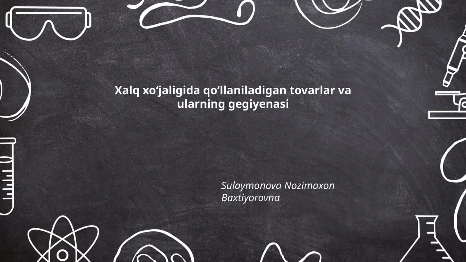 Xalq xo'jaligidagi tovarlar turlari
