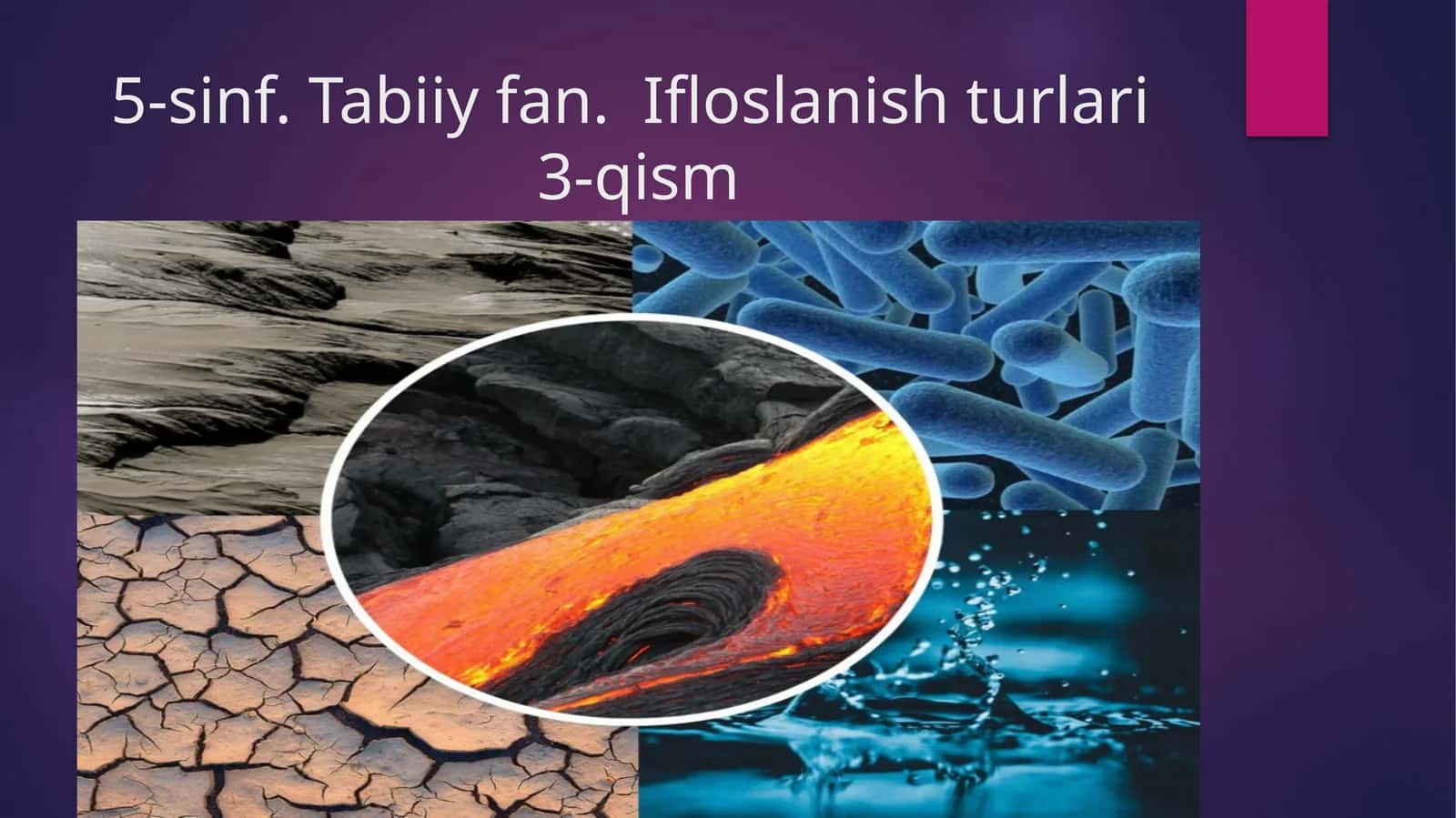 5-sinf.Tabiiyfan.Ifloslanishturlari3-qism