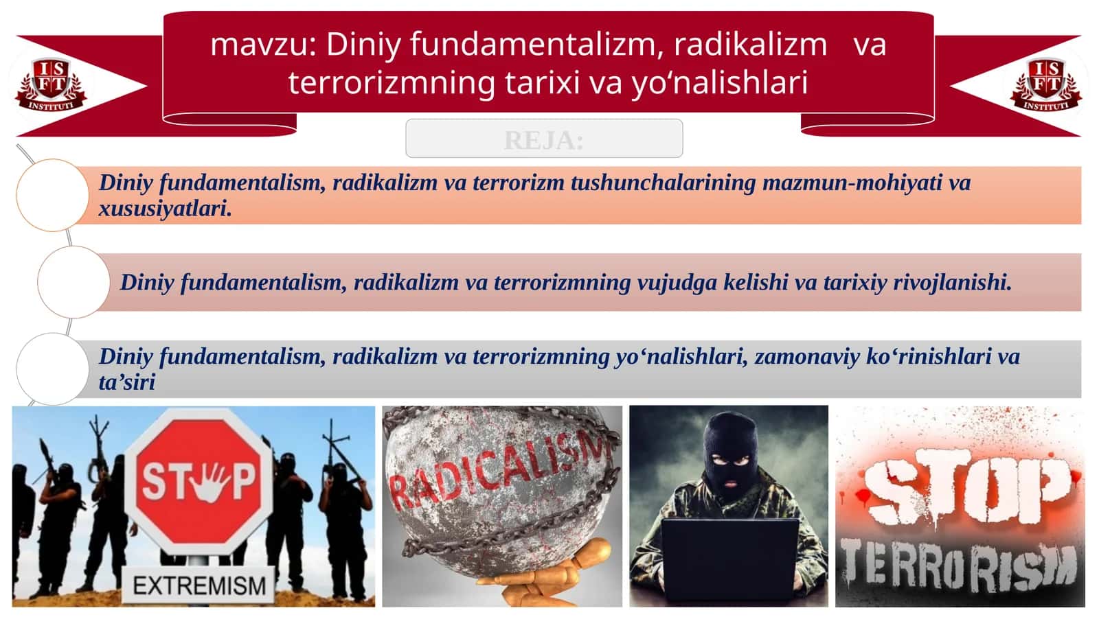 Diniy fundamentalizm, radikalizm va terrorizmning tarixi va yo‘nalishlari