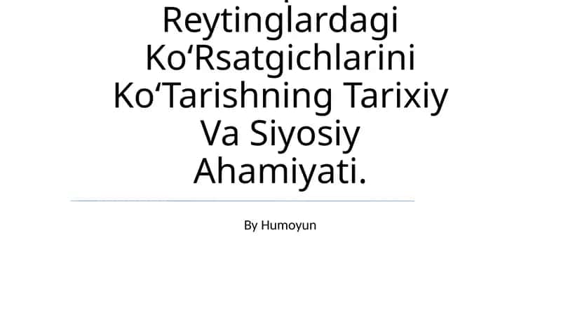 Xalqaro Reytinglar