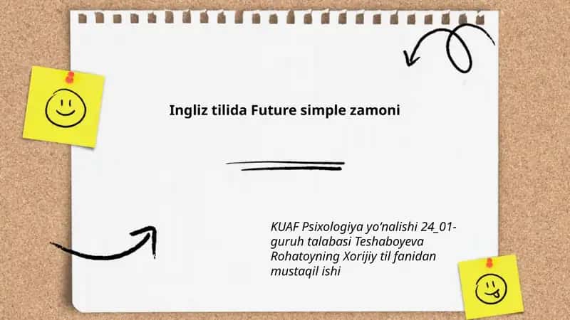 Ingliz tilida Future simple zamoni