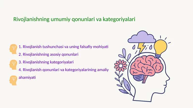 Rivojlanish tushunchasi va uning falsafiy mohiyati