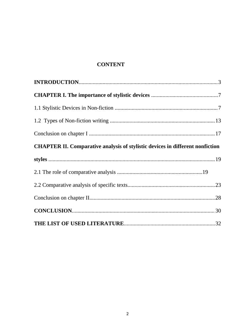 Comparative analysis of stylistic devices in different nonfiction styles
