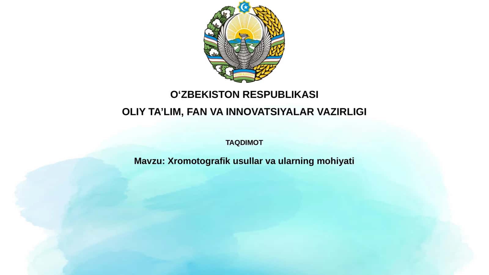 Xromatografiya usullari va ularning mohiyati