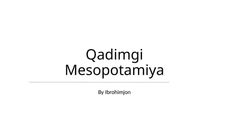 Qadimgi Mesopotamiya