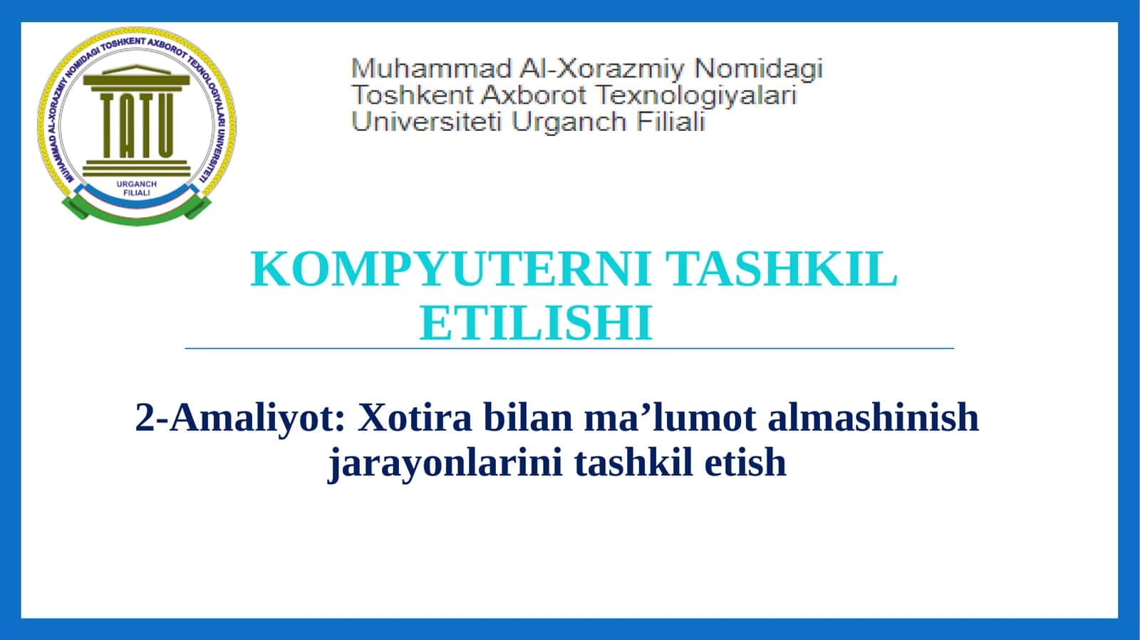 KOMPYUTERNITASHKIL ETILISHI