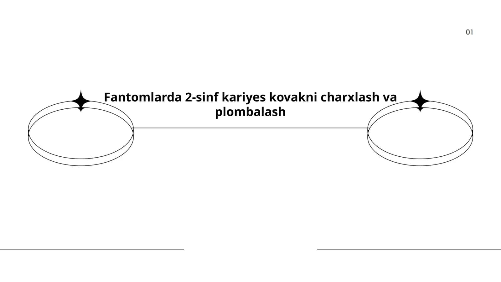 Fantomlarda 2-sinf kariyes kovakni charxlash va plombalash