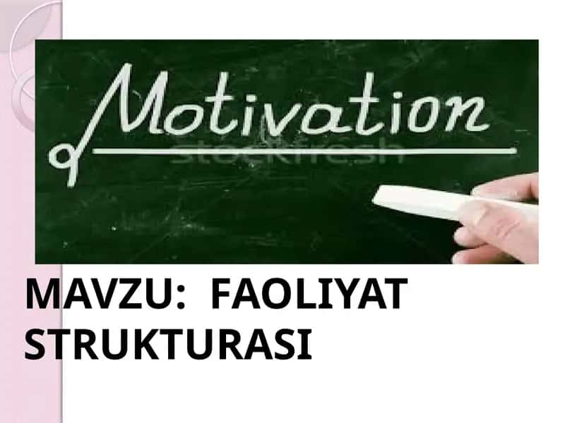FAOLIYAT STRUKTURASI