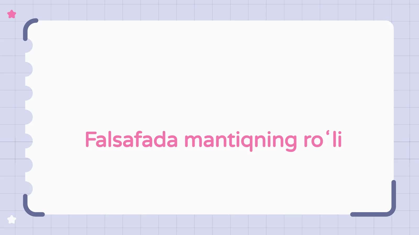 Falsafada mantiqning roʻli