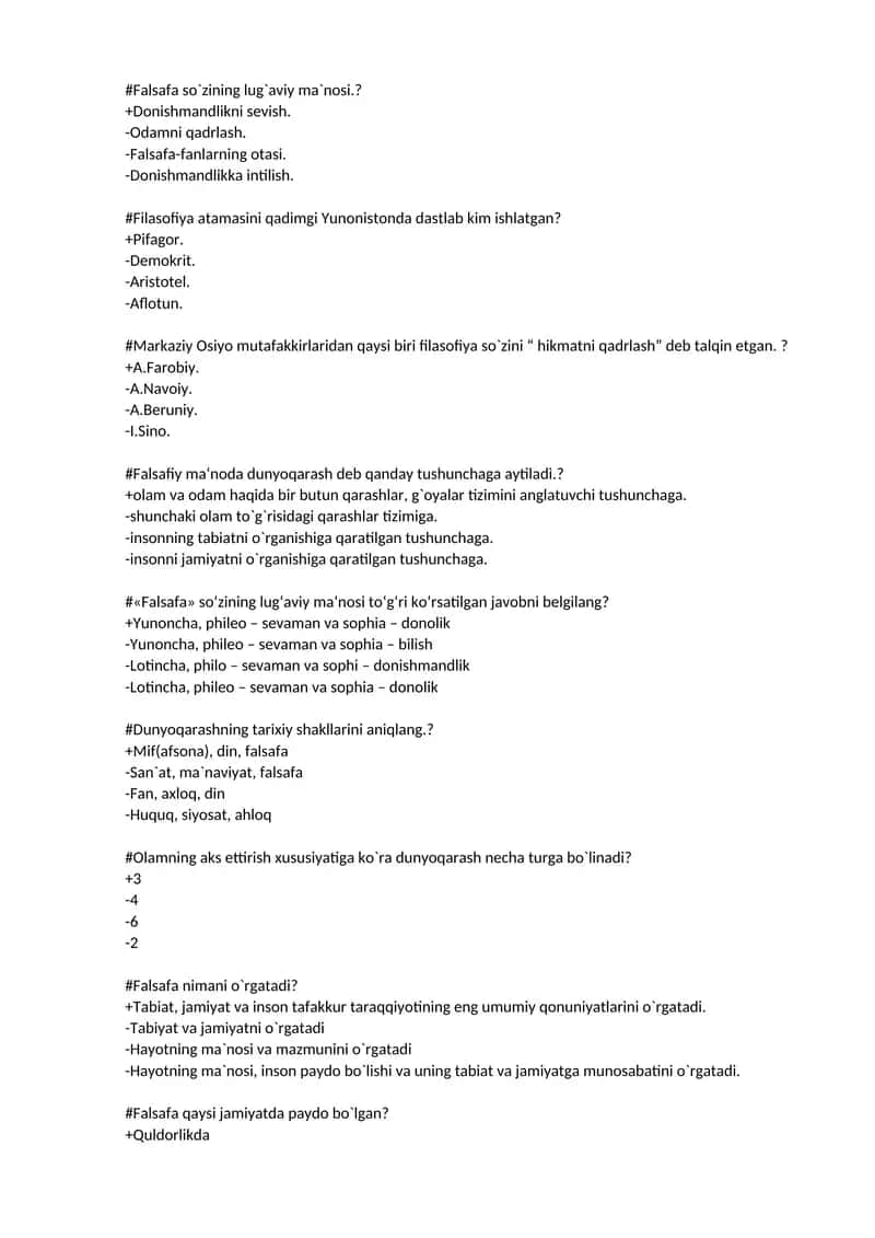 Falsafa so`zining lug`aviy ma`nosi