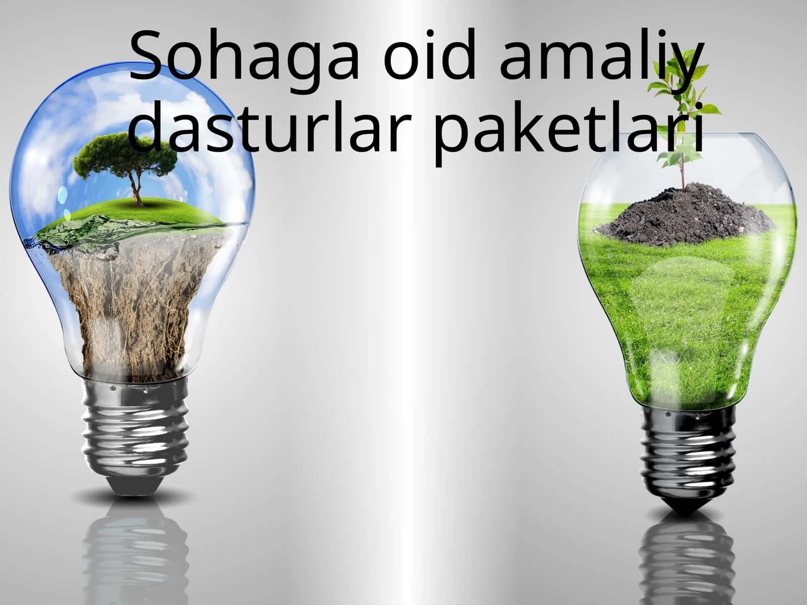 Sohaga oid amaliy dasturlar paketlari