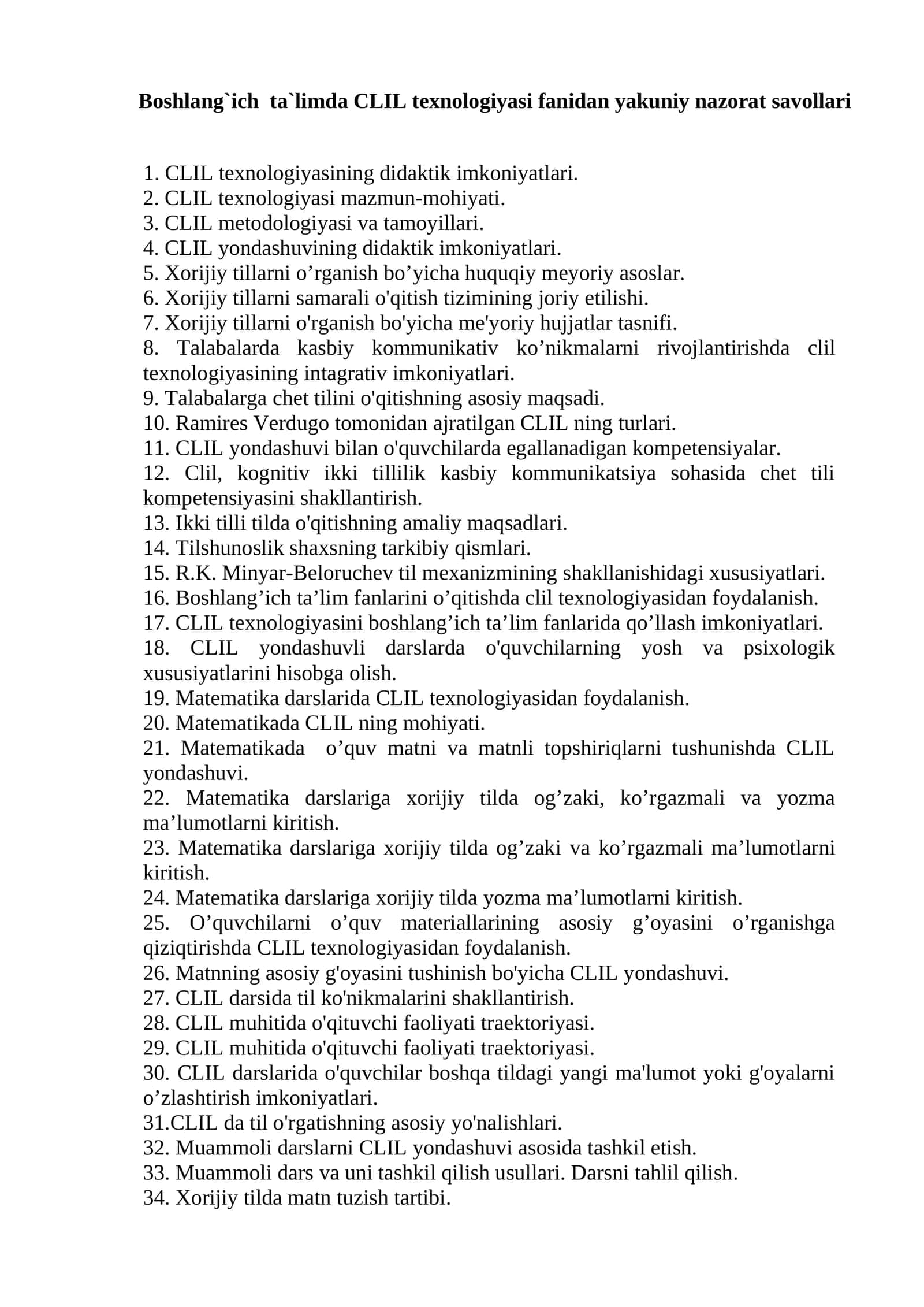 CLIL texnologiyasi