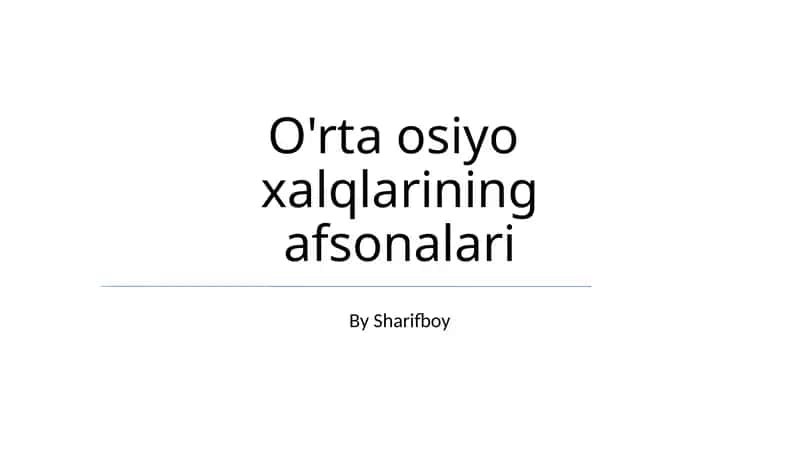 Umumiy Mavzu va Motivlar