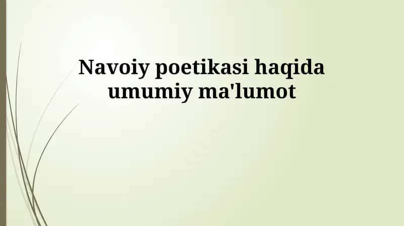 Navoiyning poetik merosi