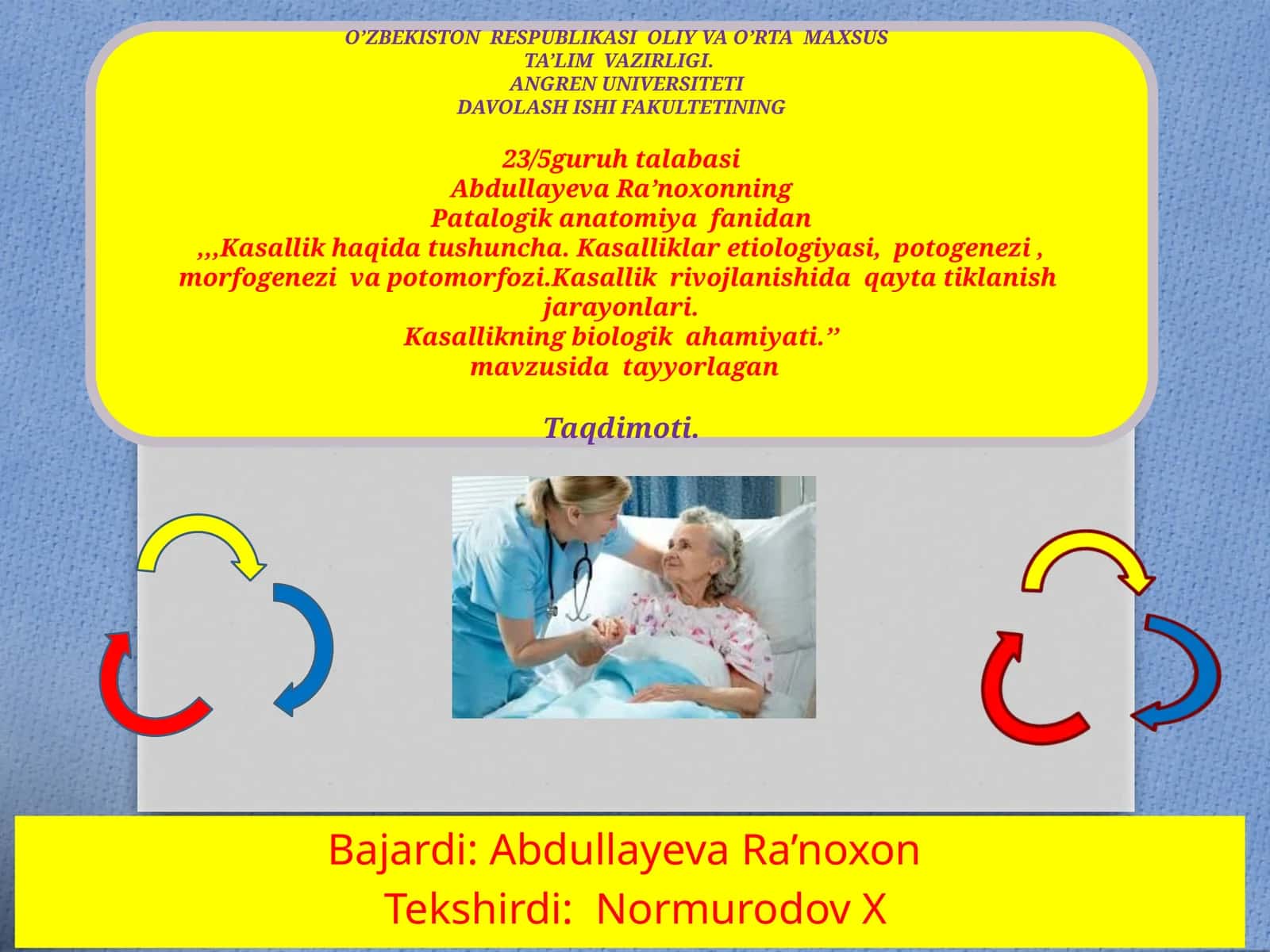 Kasallikhaqida Tushuncha