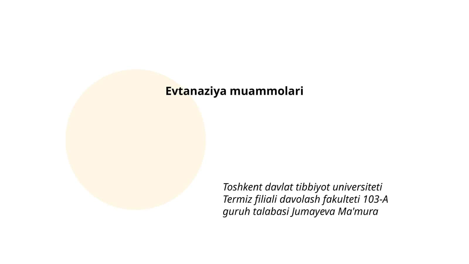 Evtanaziya muammolari